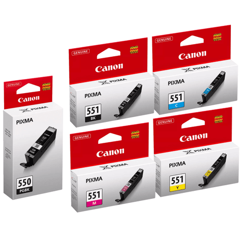 10PK Original Canon PGI550/CLI551 Ink Cartridges in White Box 2/2/2/2/2 C550CP-10Packed