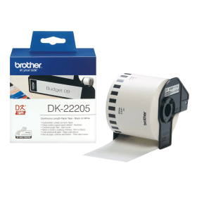 Compatible DK22205 Std Address Labels Black on White 62mm x 3048m