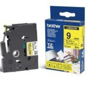 Original Brother Black On Yellow Label Casette Tape TZ621 9mm