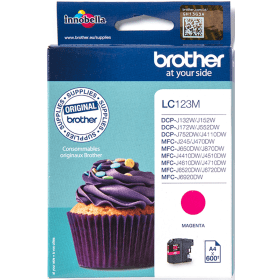 Original Brother LC123 Magenta ink New Chip LC123MNC