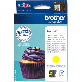 Original Brother LC123 Yellow ink New Chip LC123YNC