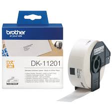 Original DK11201 Std Address Labels Black on White 29mm x 90mm